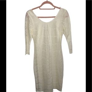 Fashion Nova White/Ivory Lace Dress